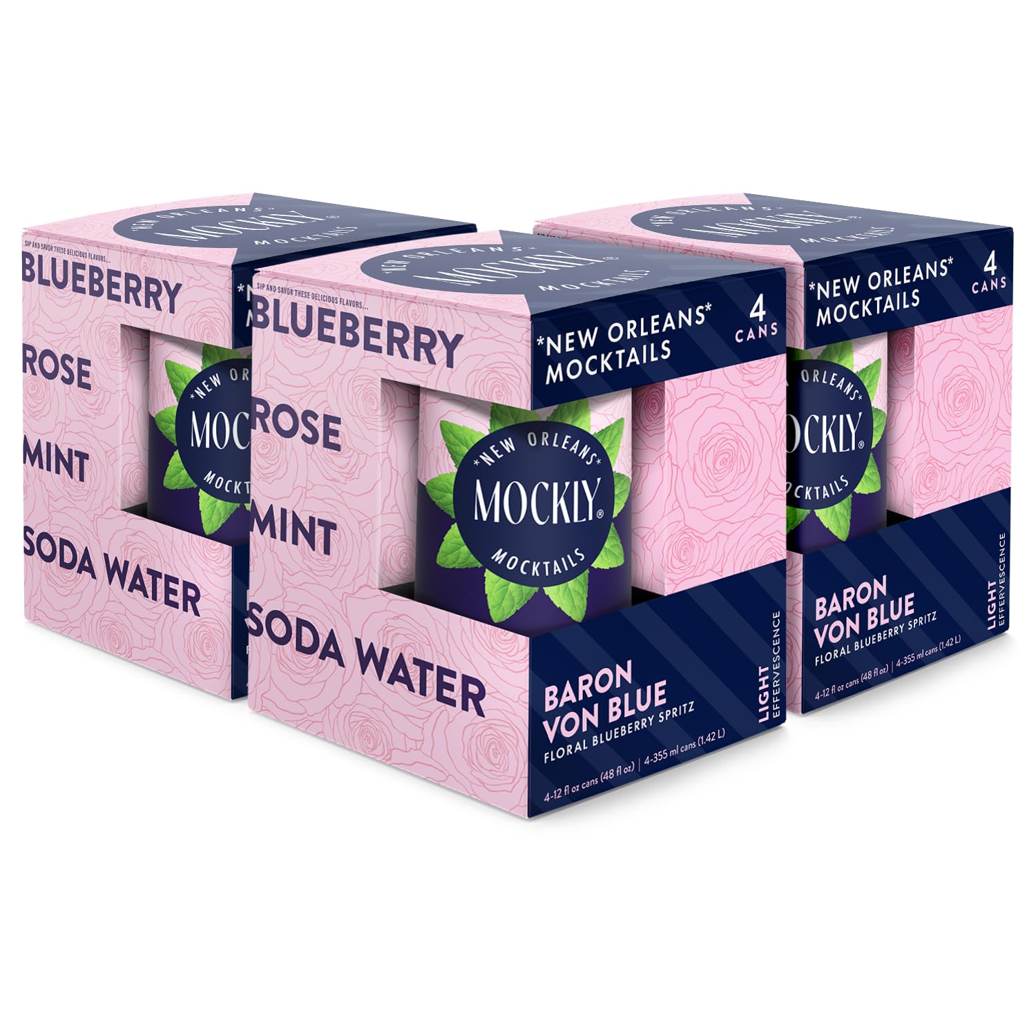 Mockly Booze-Free Cocktail Baron von Blue 12 Pack