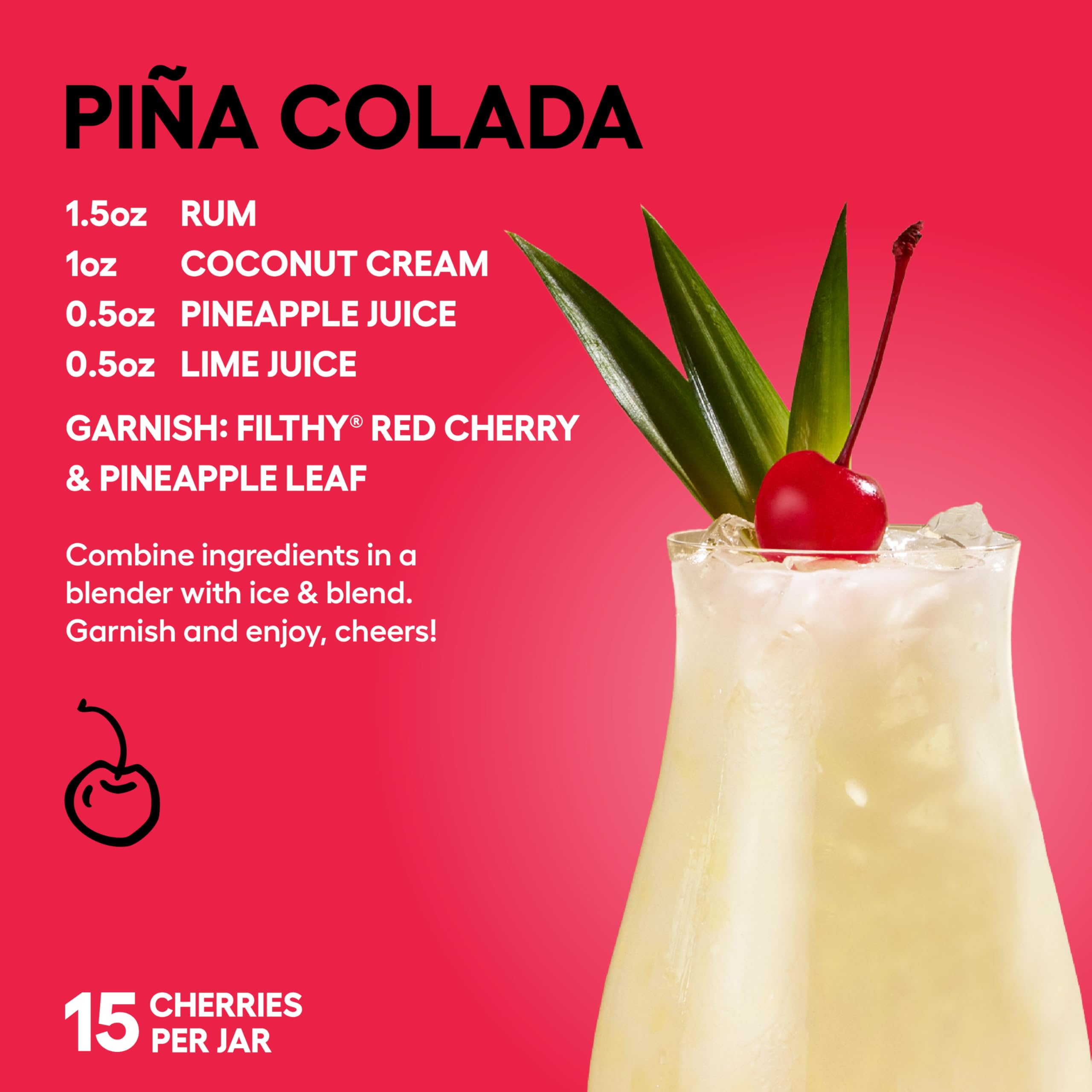 Filthy Red Maraschino Cocktail Cherries