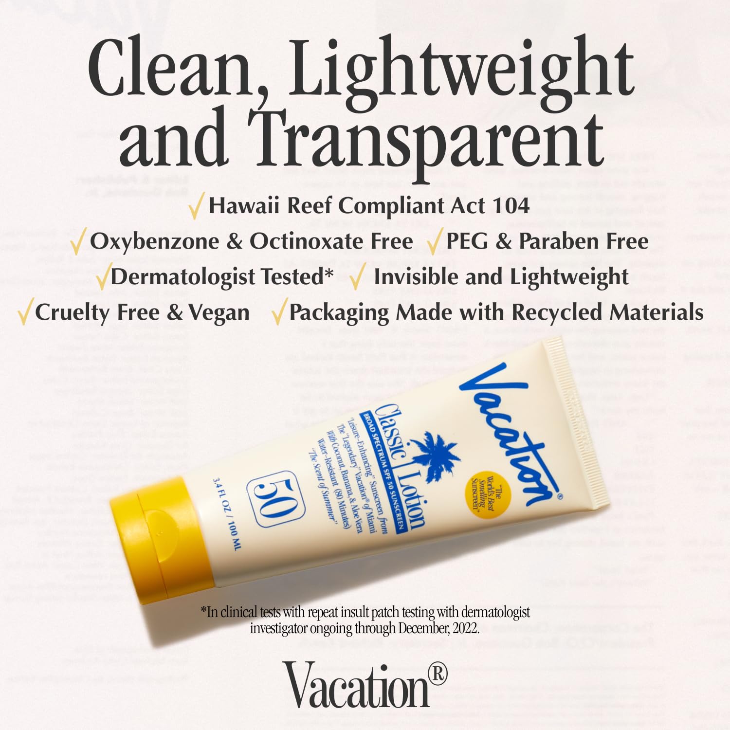 Vacation Classic Sunscreen Lotion SPF 50 & Air Freshener Bundle