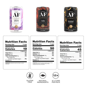 FREE AF Non-Alcoholic Drinks Variety Pack AFTERGLOW