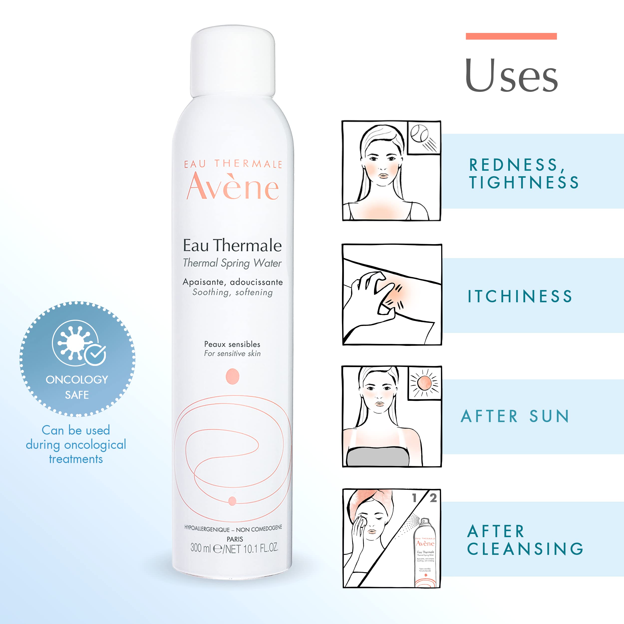 Avène Thermal Spring Water, Soothing Calming Facial Mist Spray Duo