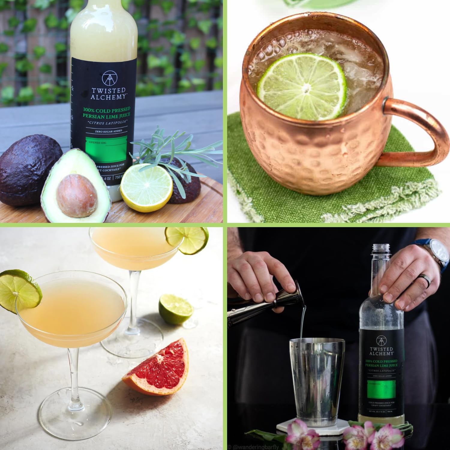 Twisted Alchemy Cold Pressed Fresh Lime Juice For Craft Cocktails