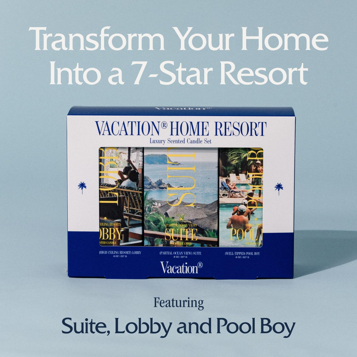 Vacation Sunscreen Home Resort Scented Candle Set