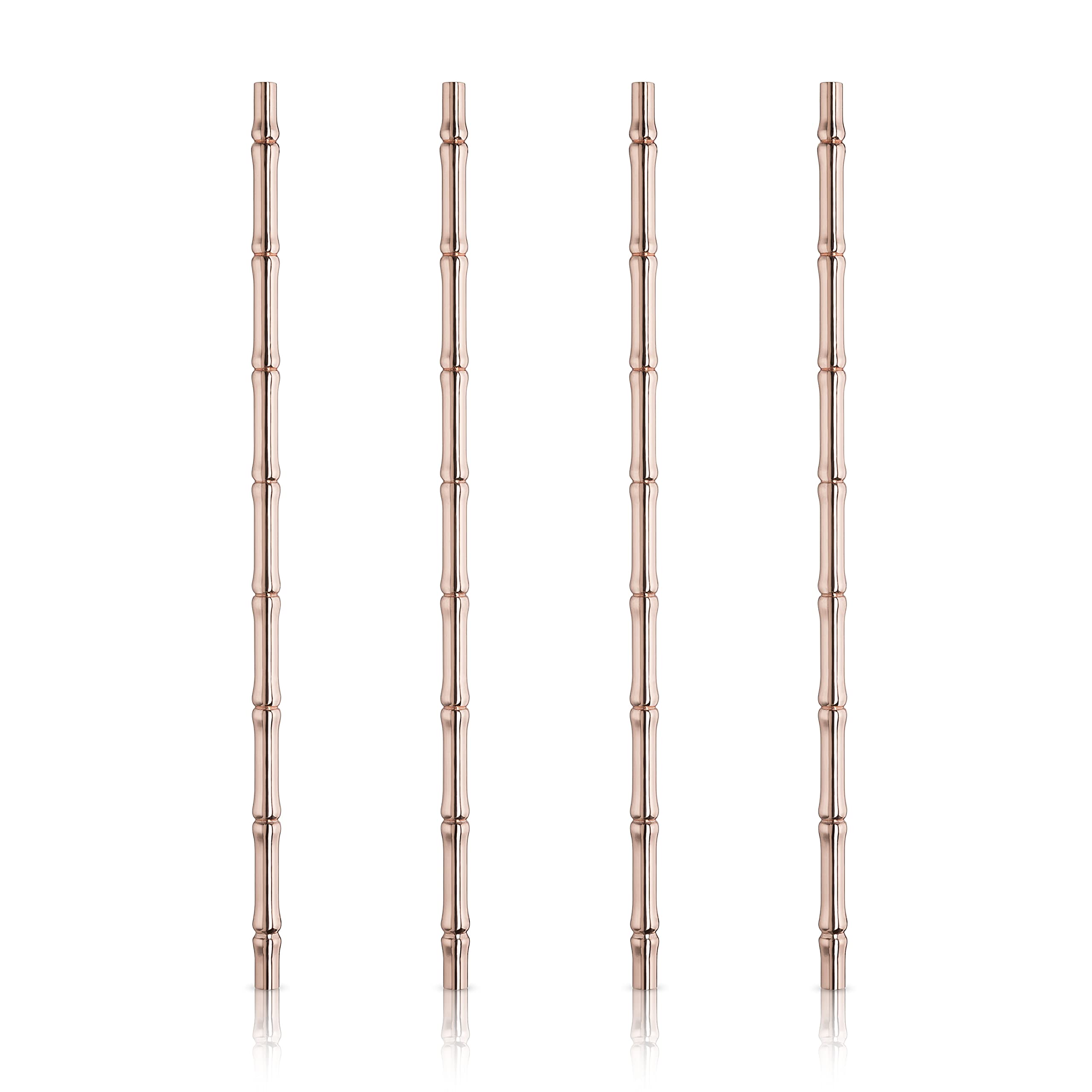 Viski Stainless Cocktail Straws - Reusable Copper Straws
