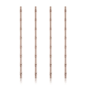 Viski Stainless Cocktail Straws - Reusable Copper Straws