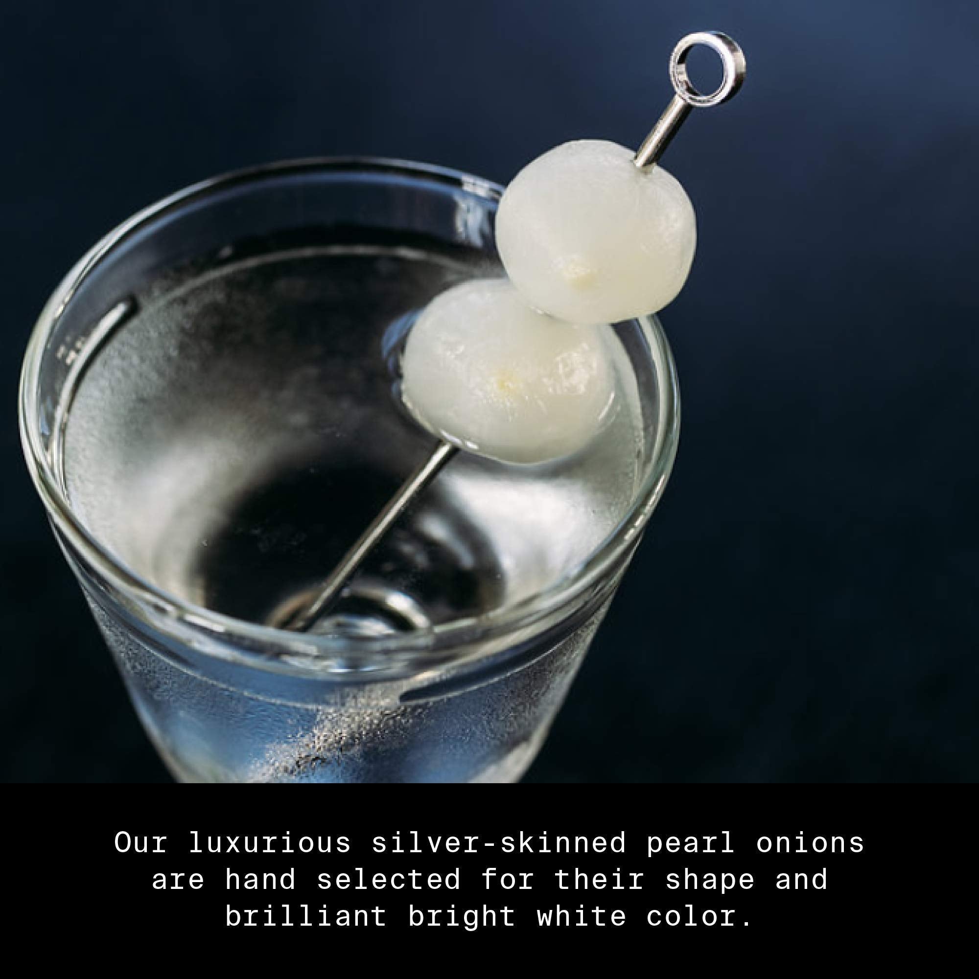 Filthy Pearl Onions, Premium Dutch Silver-Skinned Cocktail Garnish