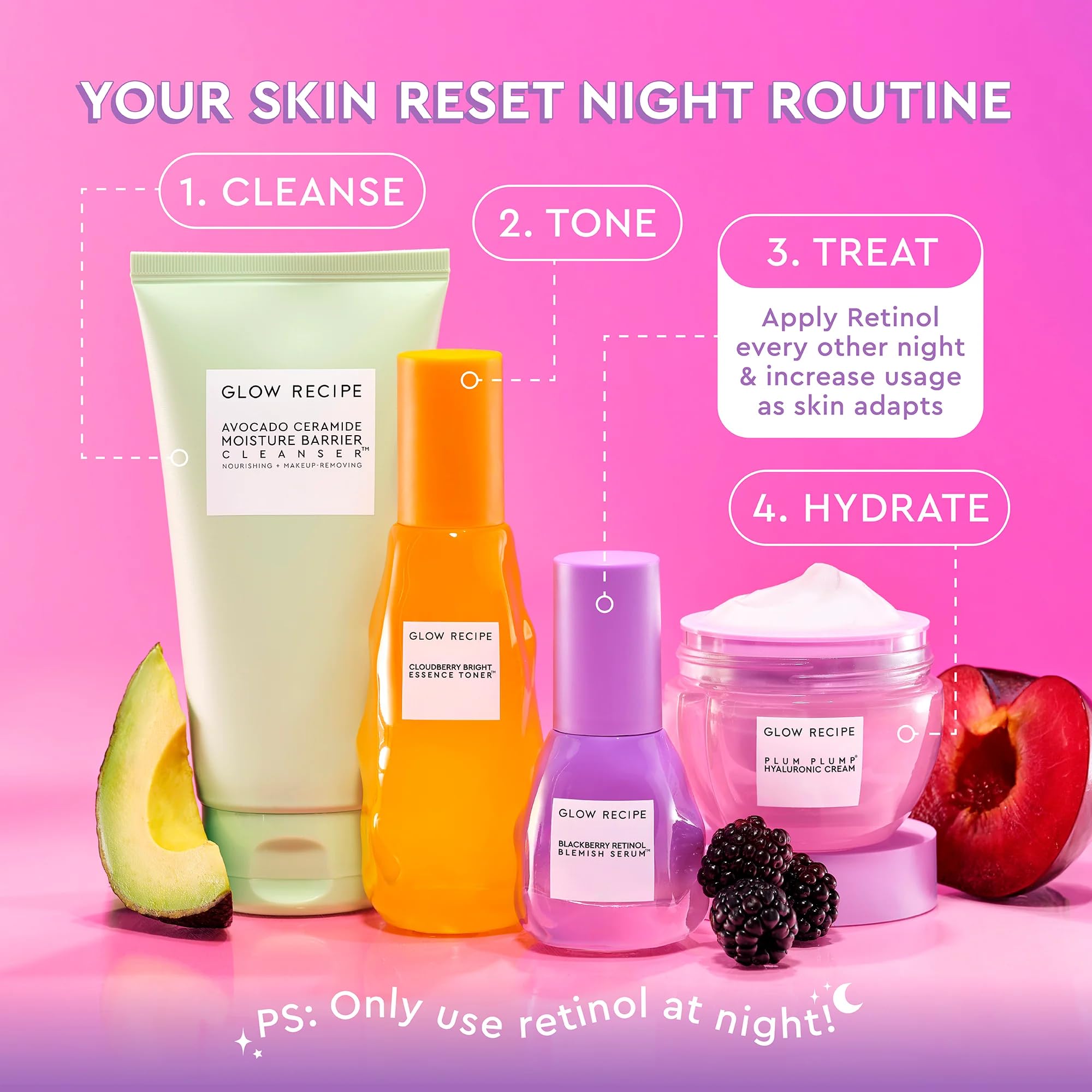 Glow Recipe Gentle Blackberry Retinol Night Serum