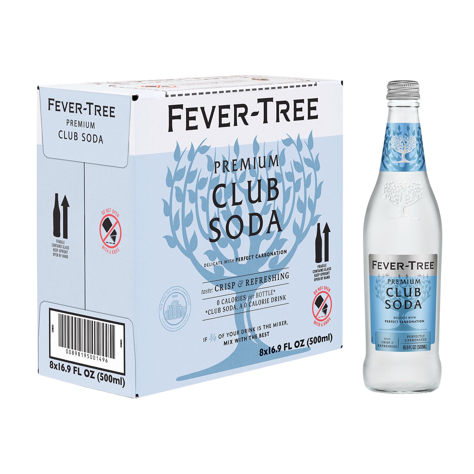 Fever-Tree Club Soda - Premium Quality Mixer Pack of 8
