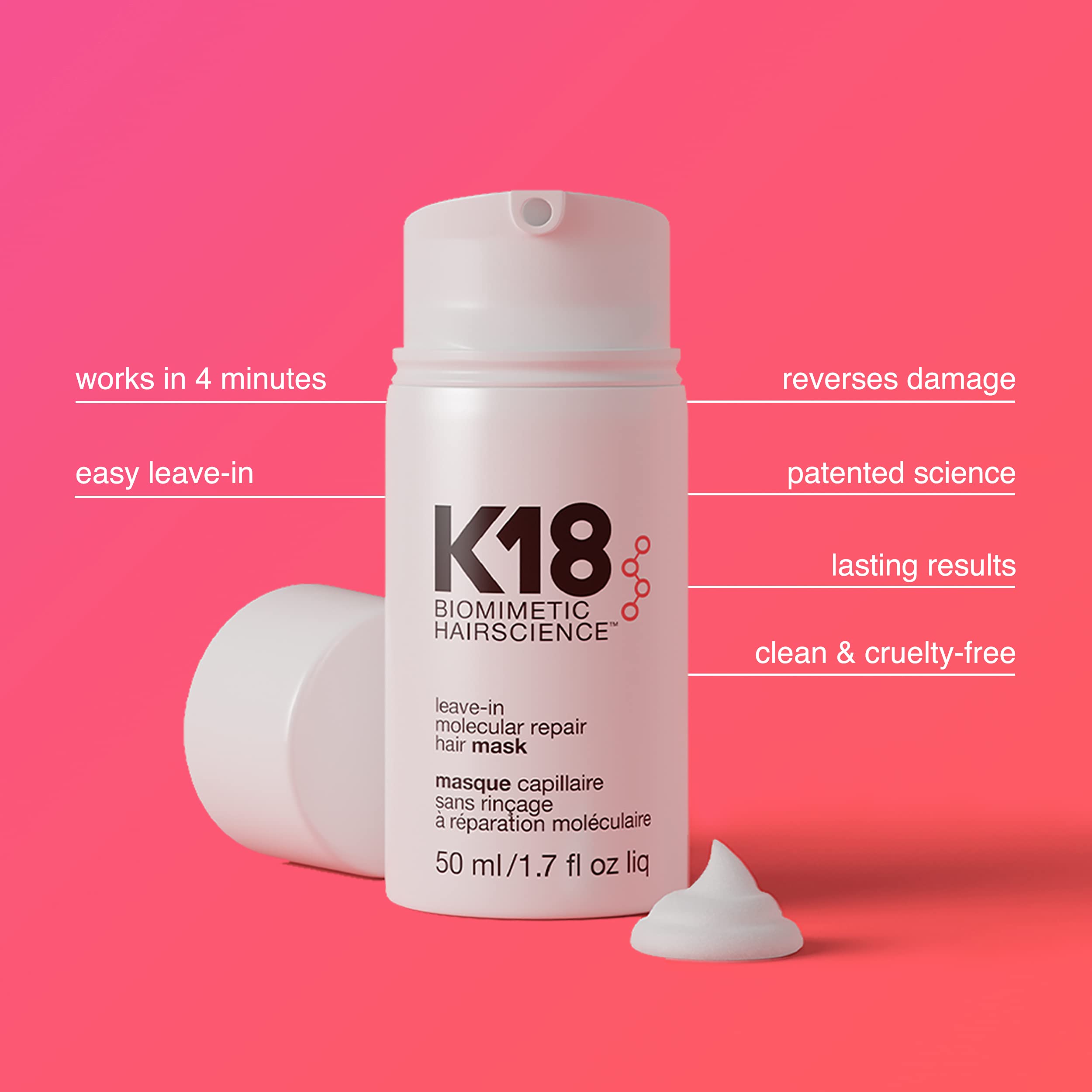 K18 Full-Size Leave-In Molecular Hair Mask