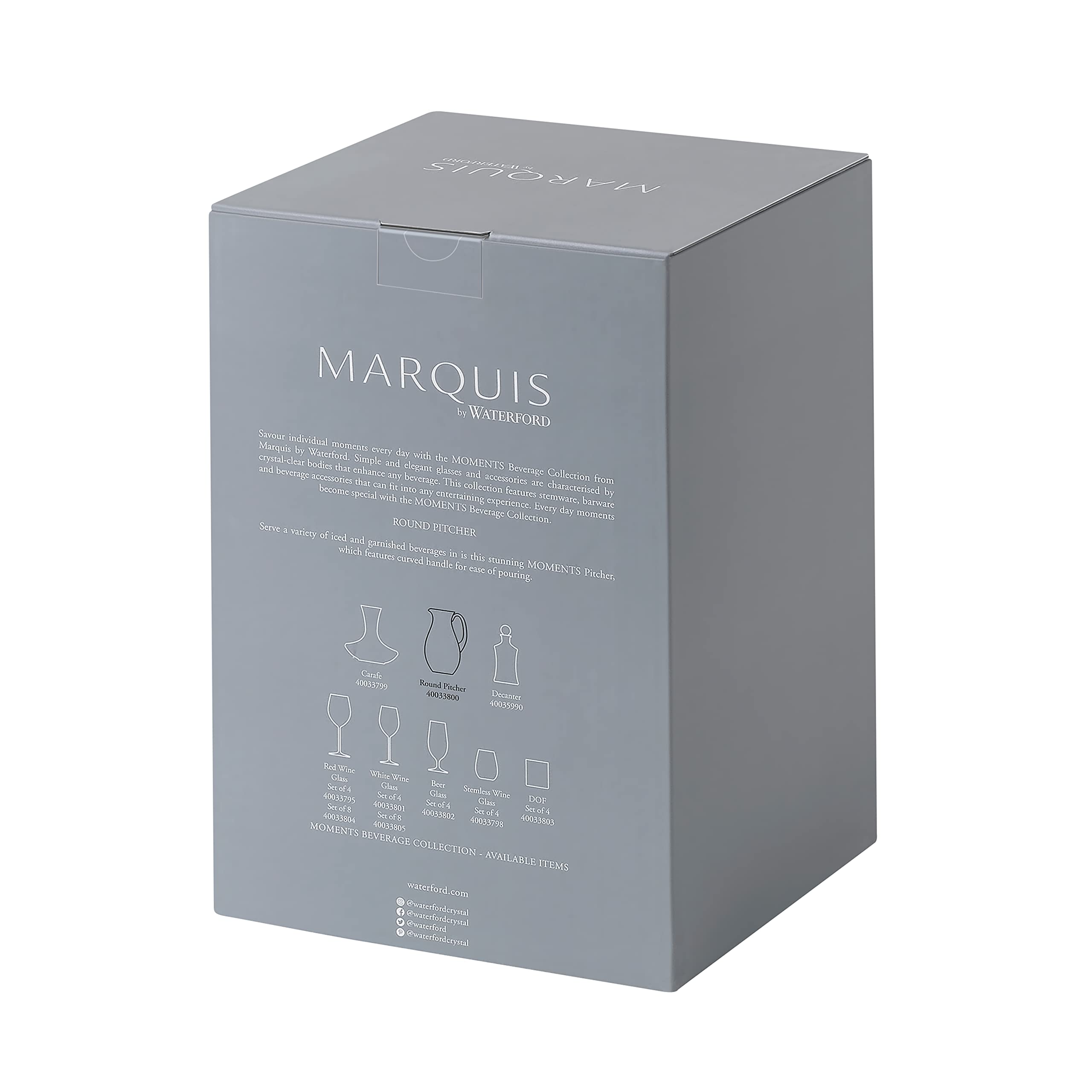 Marquis By Waterford Moments Round Pitcher
