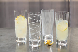 MIKASA 5159317 Cheers Set of 4 Crystal High Ball Tumbler Glasses