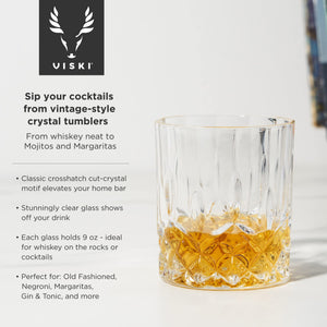 Viski Admiral 3-Piece Whiskey Decanter Set with Glasses
