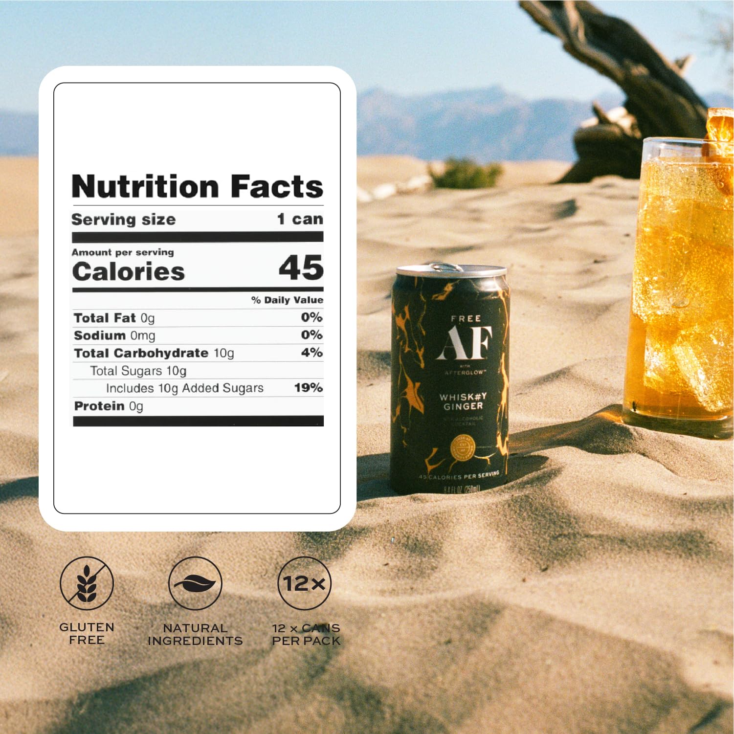 FREE AF Non-Alcoholic Drinks Whiskey Ginger