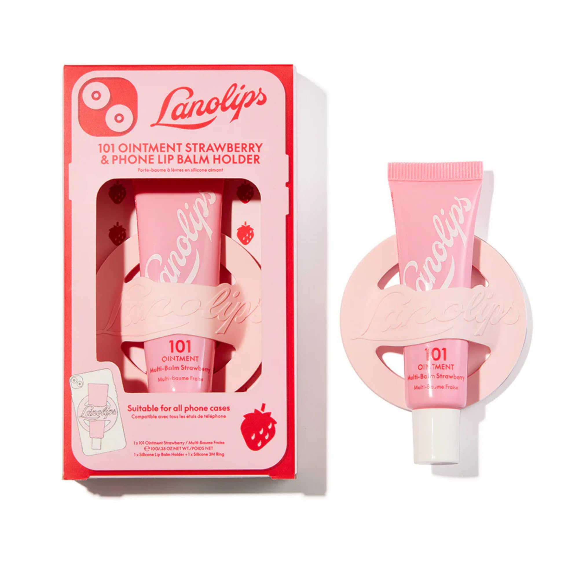 Lanolips 101 Ointment Strawberry & Lip Phone Holder