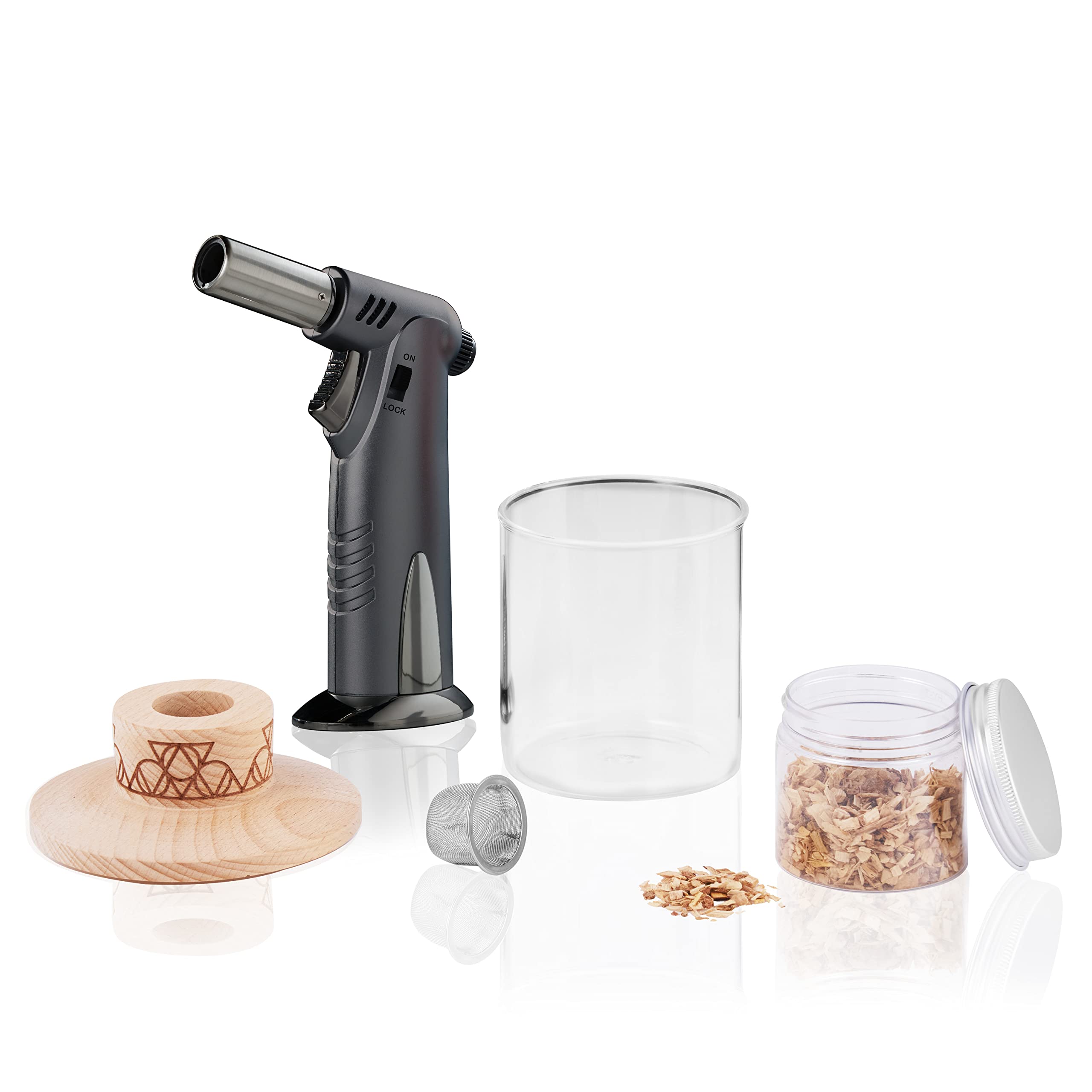 Viski Alchemi Single Serve Smoke Cocktail Kit with Glass and Torch