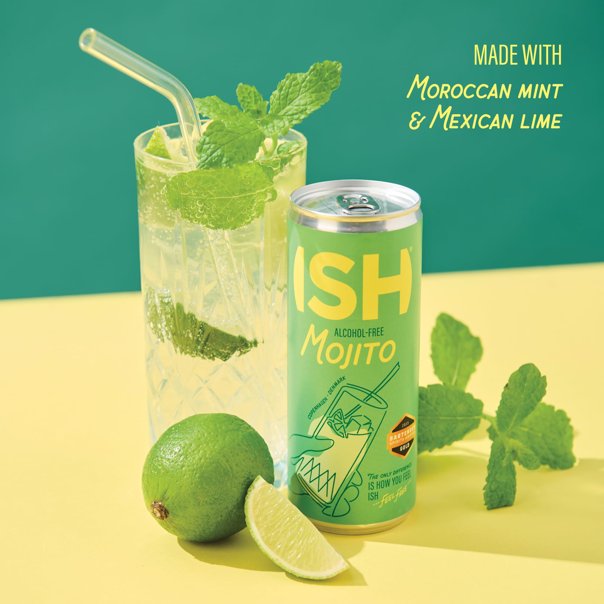 ISH Mojito, Non Alcoholic Canned Cocktail