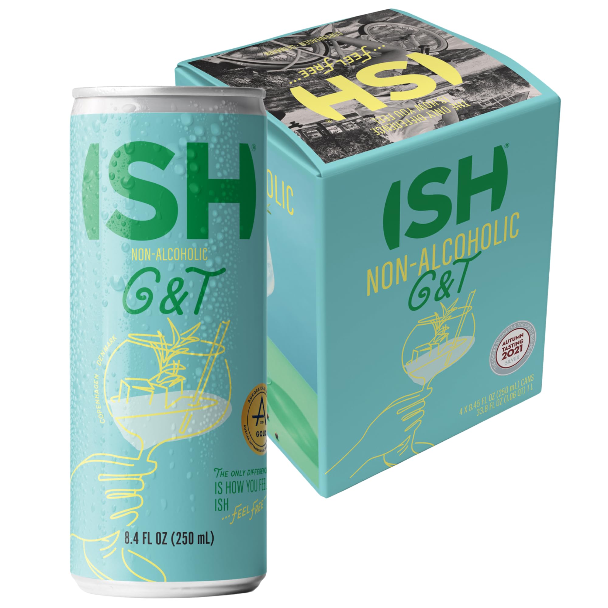 ISH G&T, Non Alcoholic Gin and Tonic Canned Cocktail