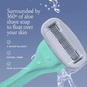 Billie Women’s Razor Refill Blades  & Ultimate Skin Solution - Ingrown-preventing AHA spray
