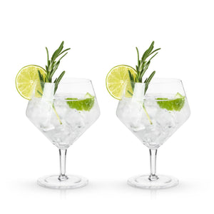Viski Angled Stemmed Gin & Tonic Glasses