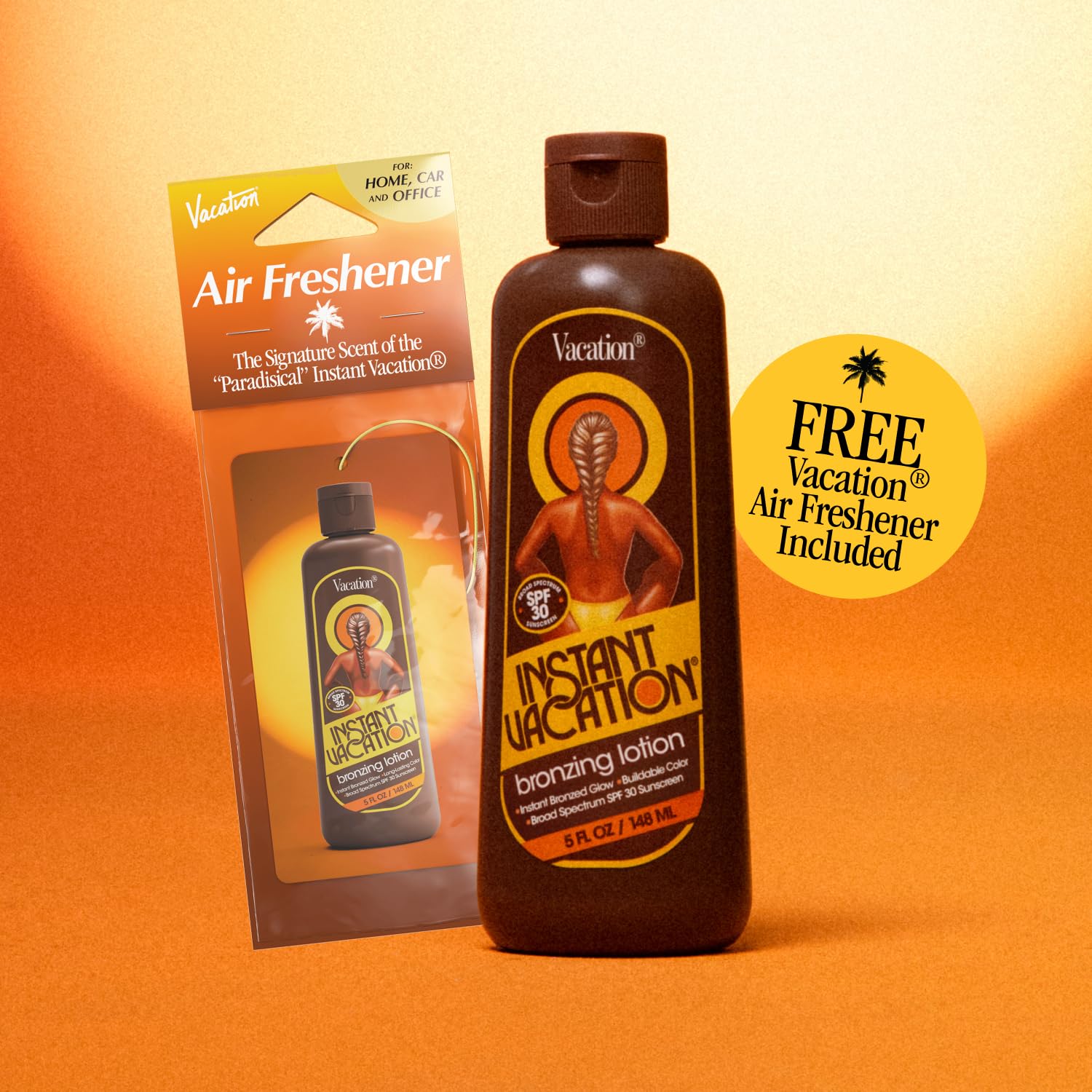 Instant Vacation SPF 30 Bronzing Lotion & Air Freshener Bundle