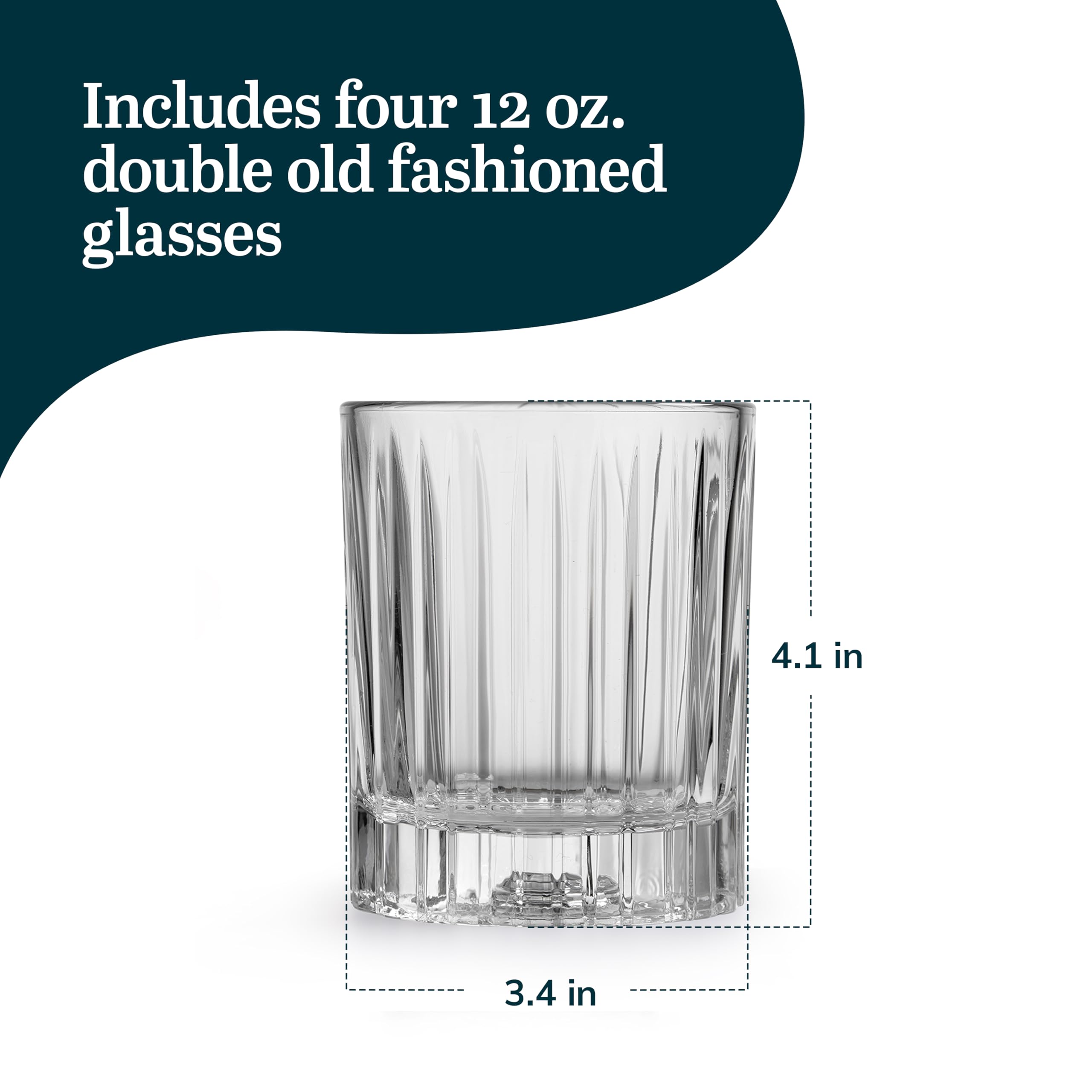 Libbey Flashback Double Old Fashioned Glasses - Set of 4