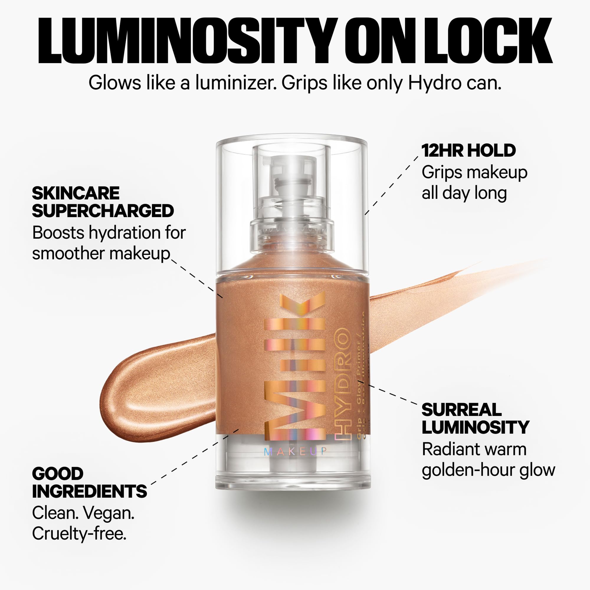 Milk Makeup Hydro Grip + Glow Primer with Hyaluronic Acid