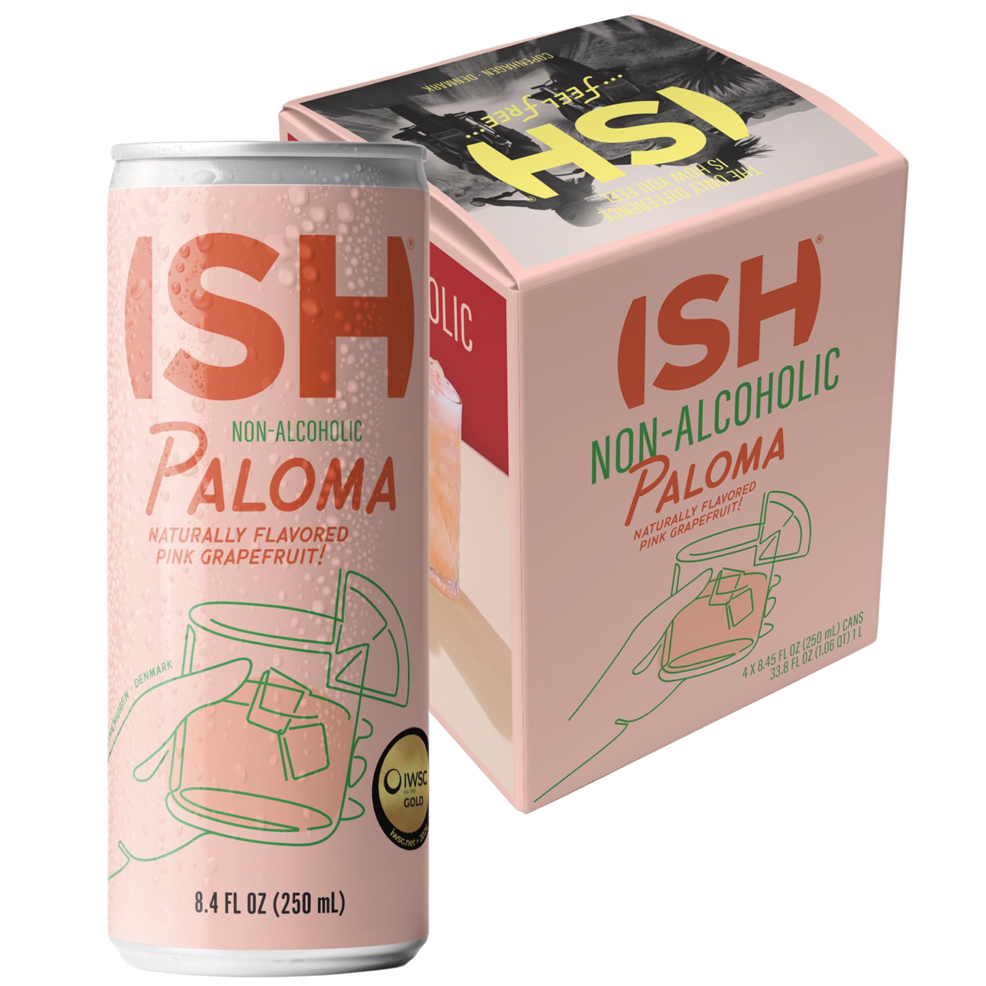 ISH Paloma, Non Alcoholic Canned Cocktail