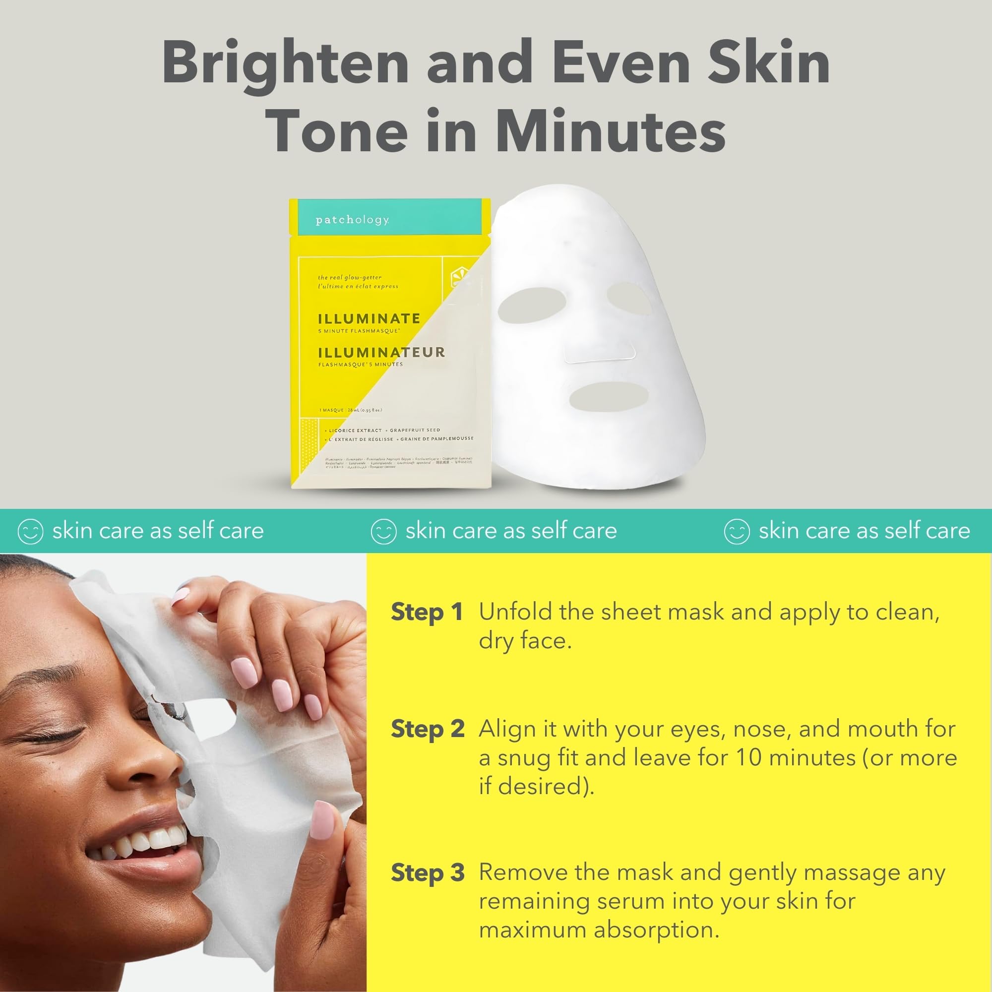 Patchology Illuminating FlashMasque Facial Sheet Mask