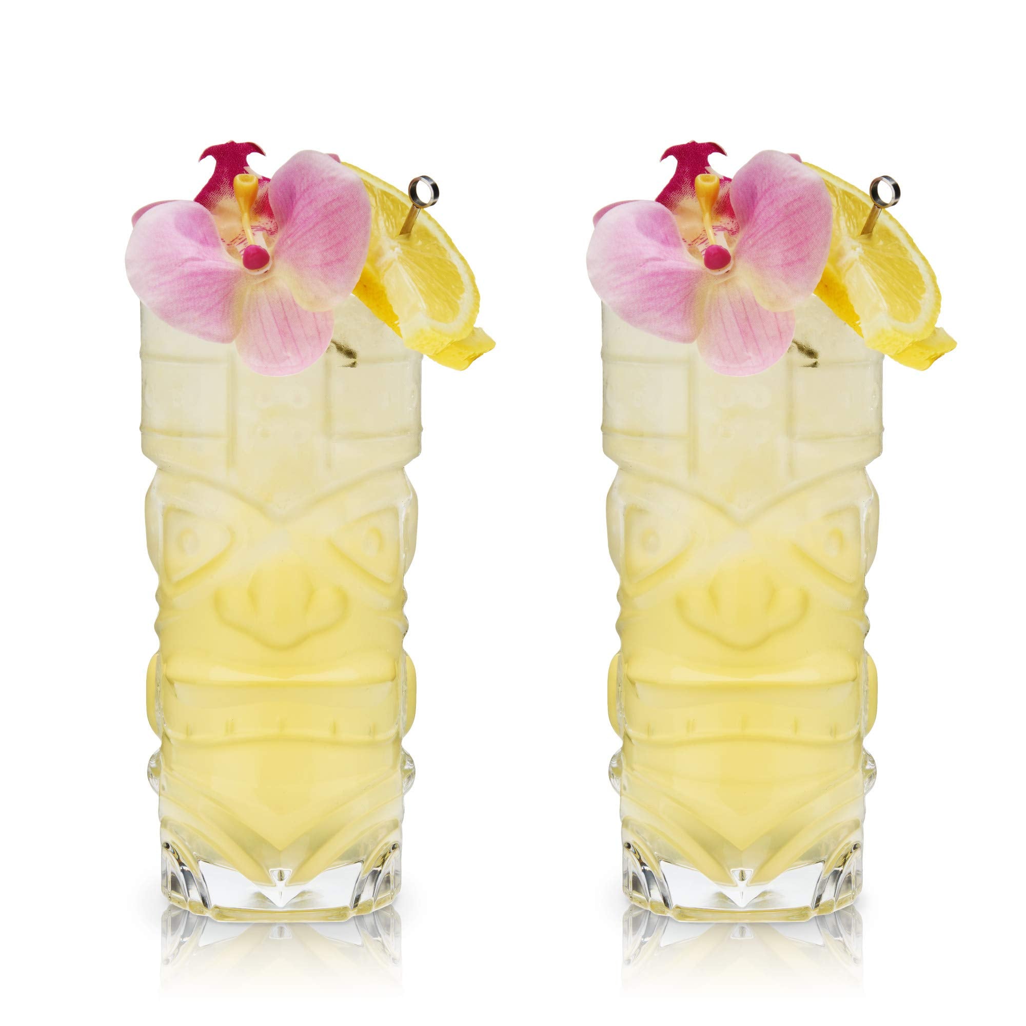 Viski Pacific Tropical Tiki Glasses Set of 2