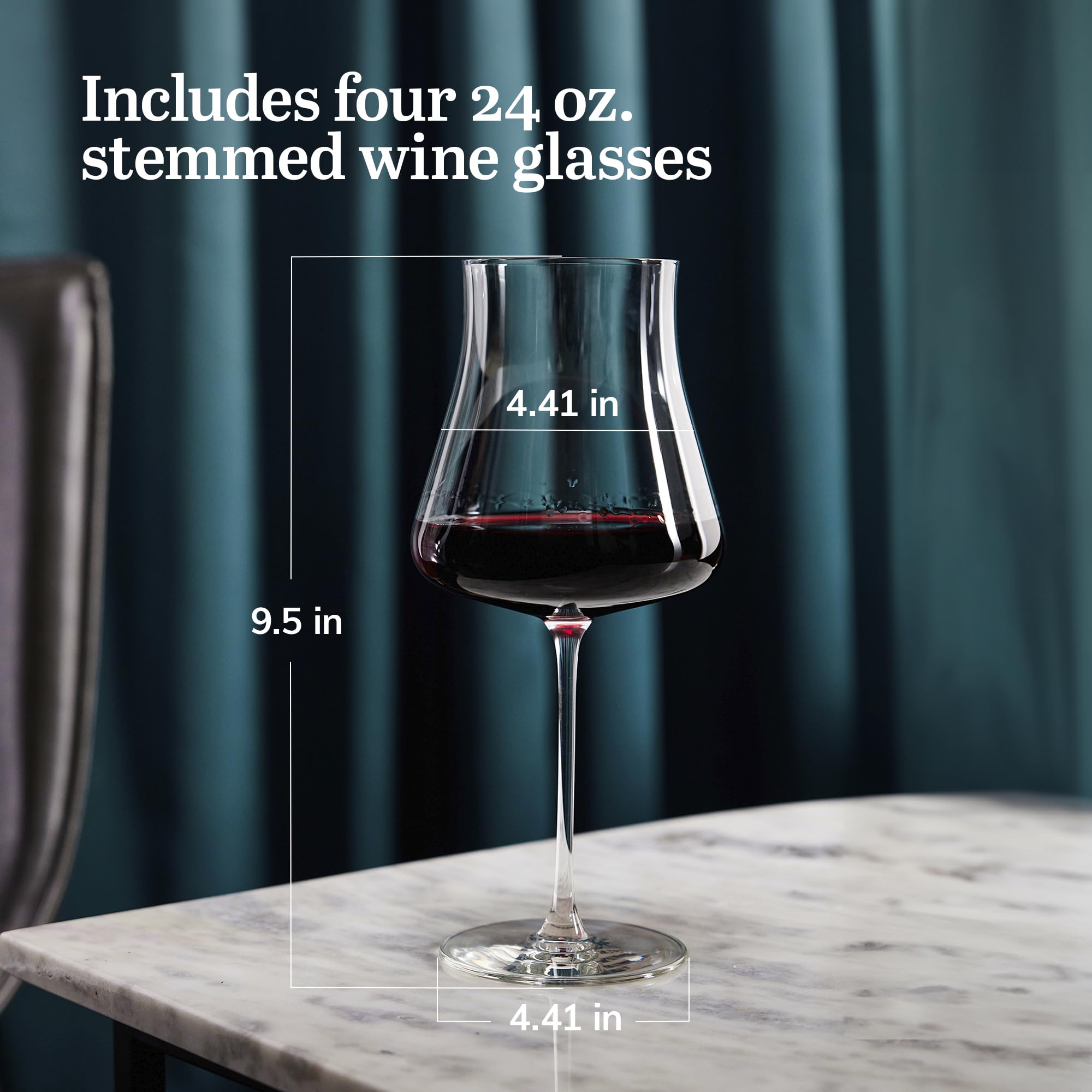 Libbey Signature Stratford Wine Glasses Set of 4