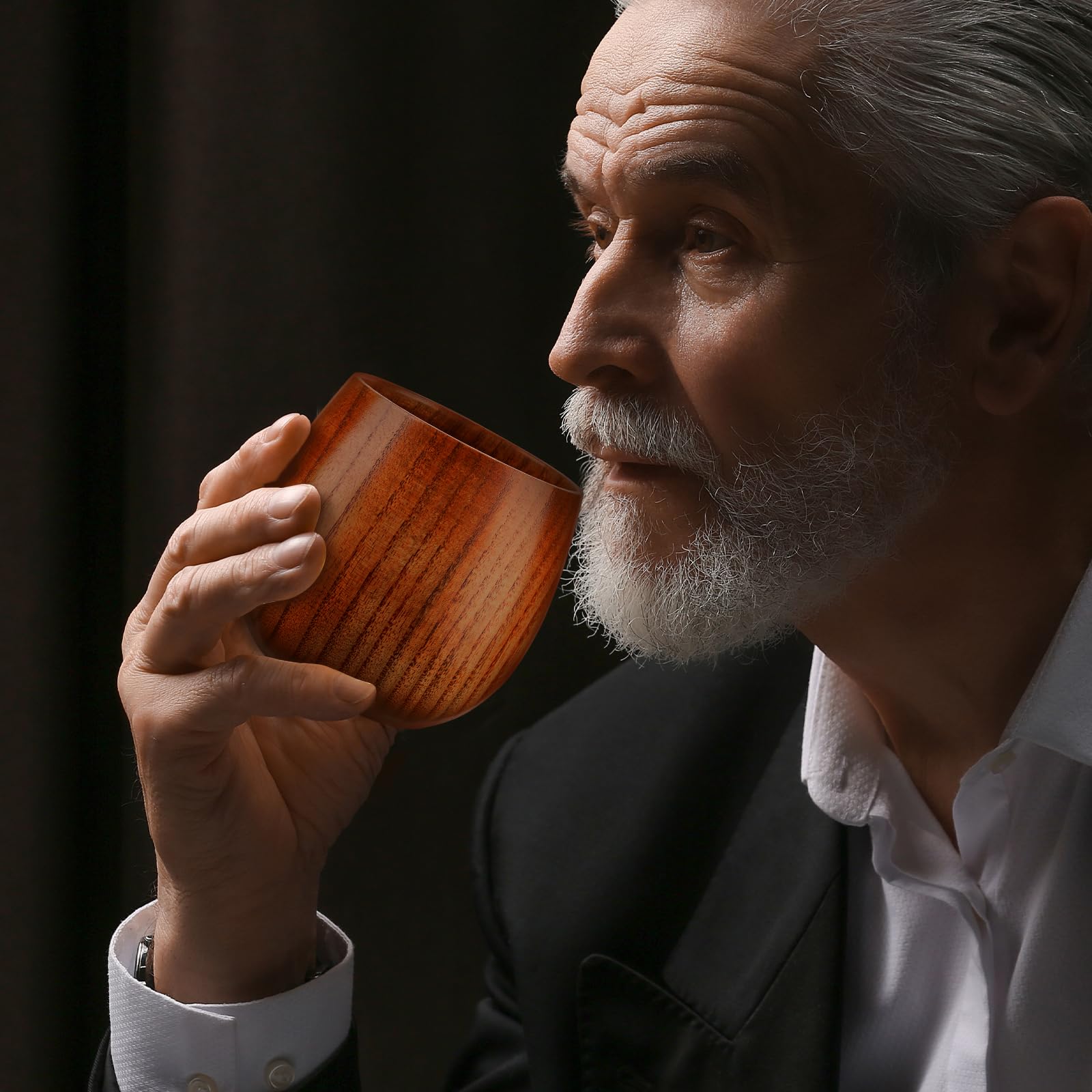 GENUINED Wooden Whiskey Glasses Set of 2