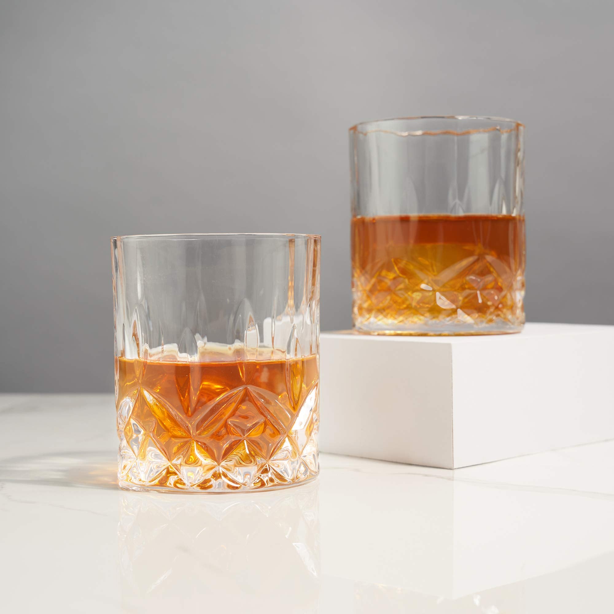 Viski Admiral Crystal Whiskey Tumbler Set of 4