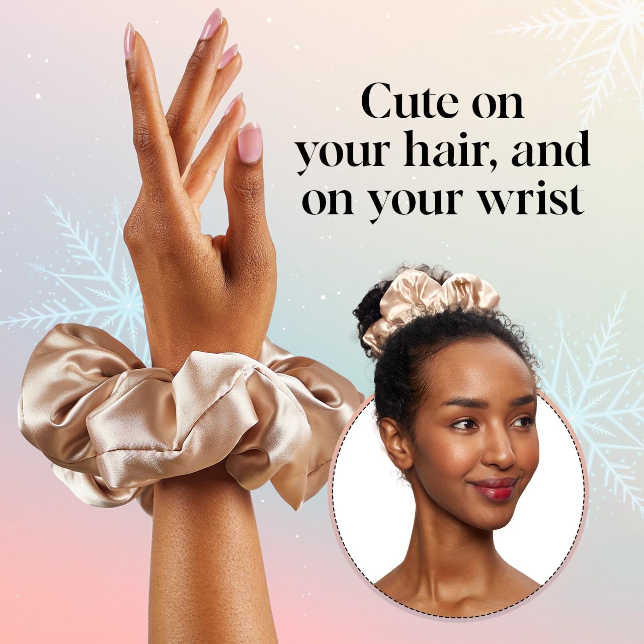 Kitsch Satin Scrunchies For Women - Softer Than Silk Scrunchies