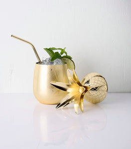 Viski Gold Pineapple Tumbler with Lid