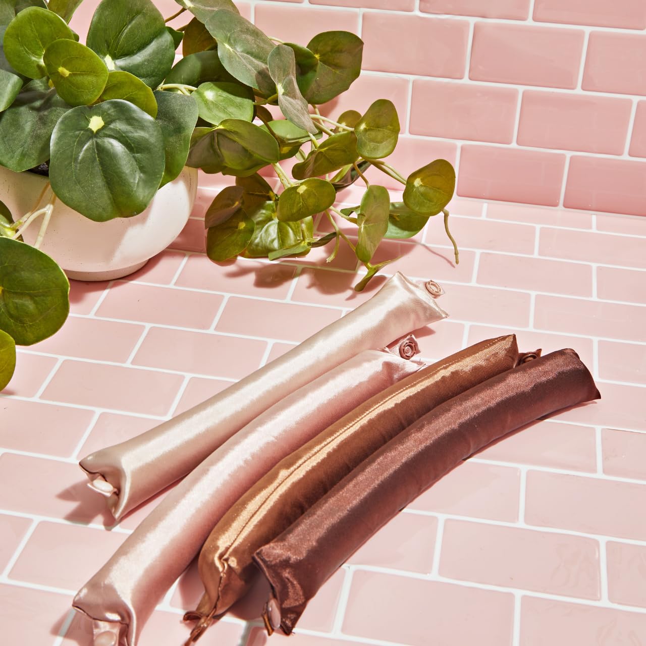 Kitsch Satin Hair Curlers, Heatless Curling Rod - Jumbo Flexi Rod