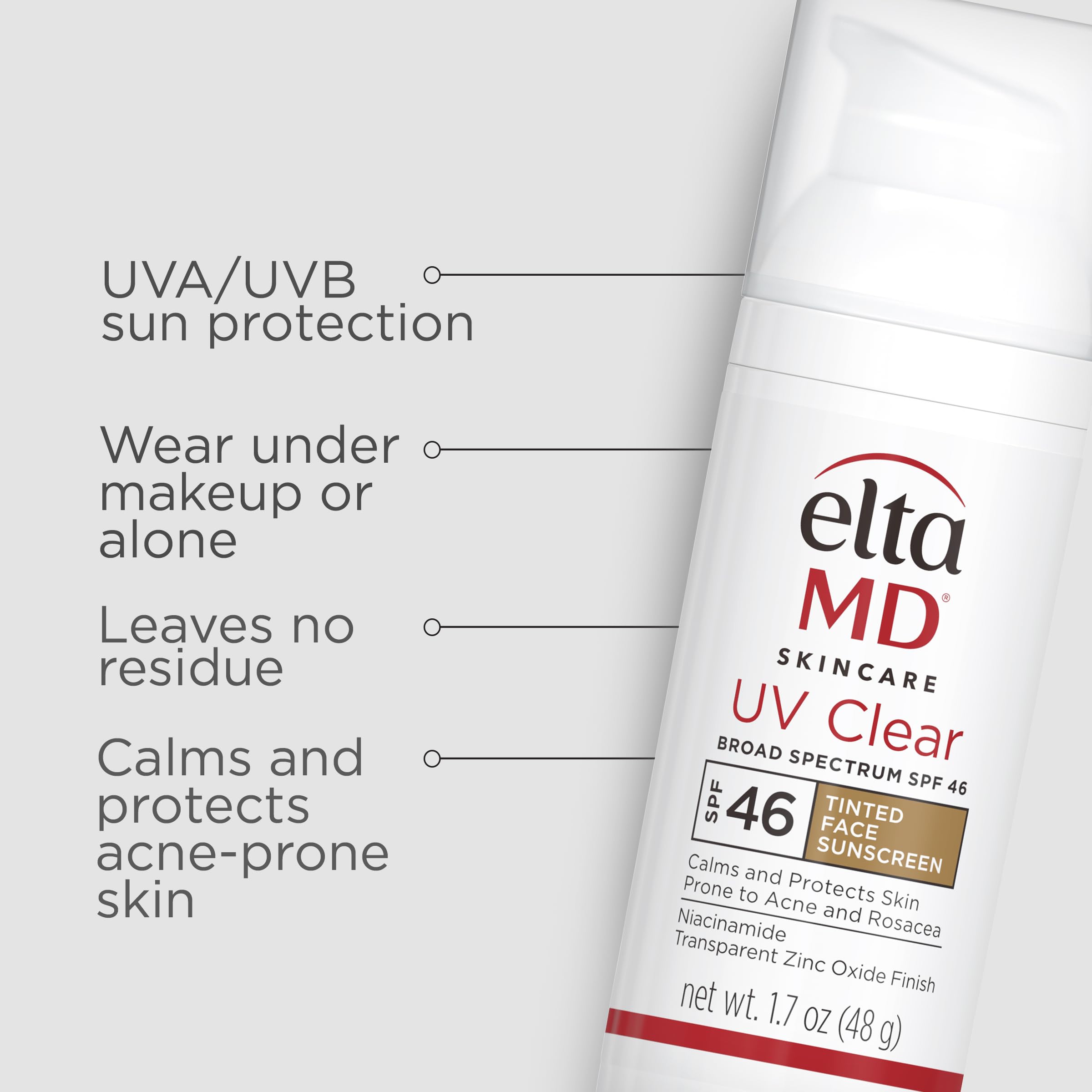 EltaMD UV Clear Tinted Sunscreen for Face, SPF 46