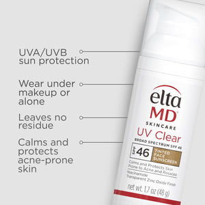 EltaMD UV Clear Tinted Sunscreen for Face, SPF 46
