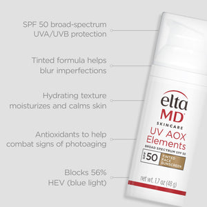 EltaMD UV AOX Elements Tinted Mineral Face Sunscreen Lotion