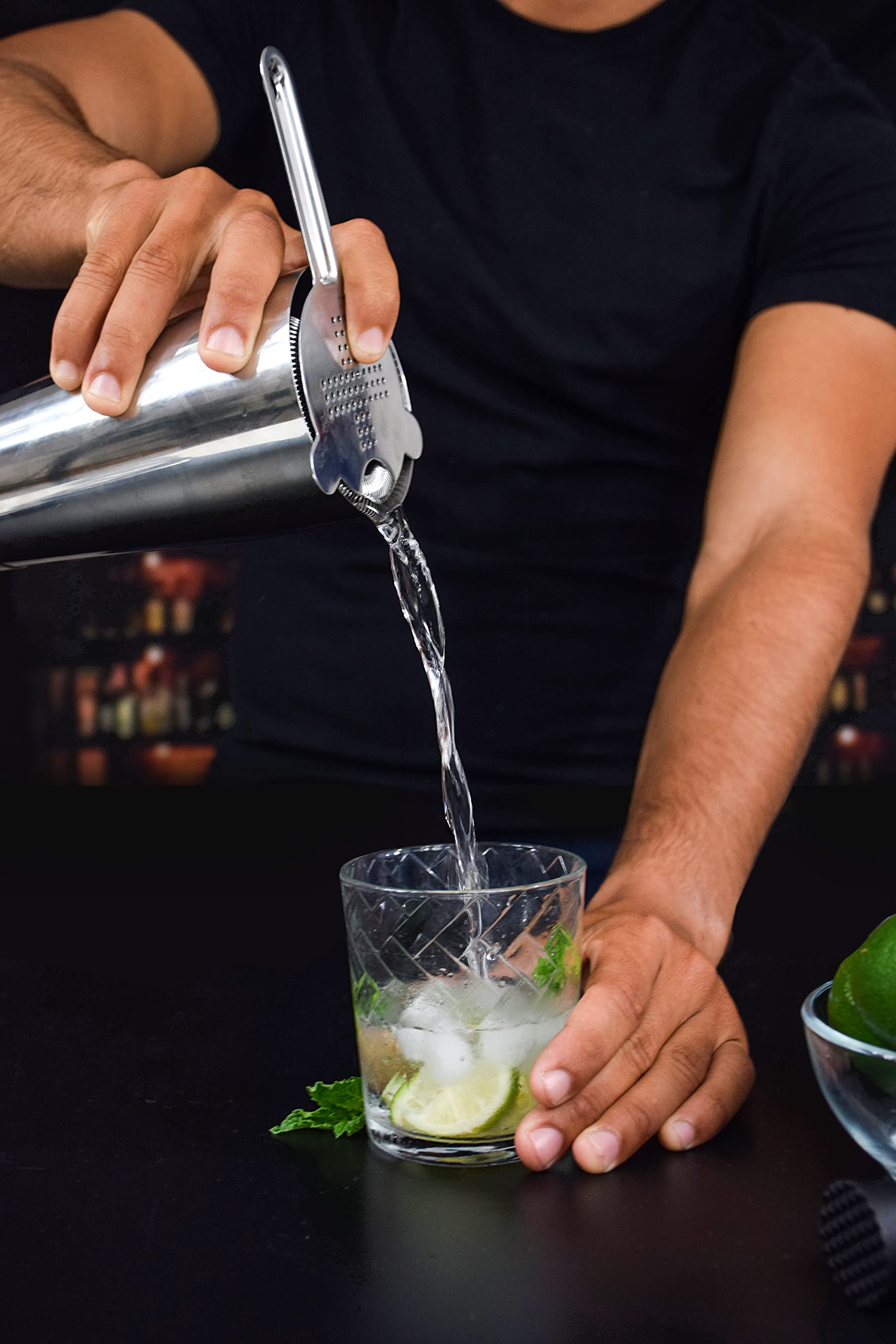 TheBarsentials Cocktail Strainer Set Stainless Steel Bar Tools with Stirring Spoon