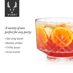 Viski Admiral Crystal Punch Bowl