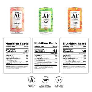 FREE AF Non-Alcoholic Drinks Variety Pack AFTERGLOW