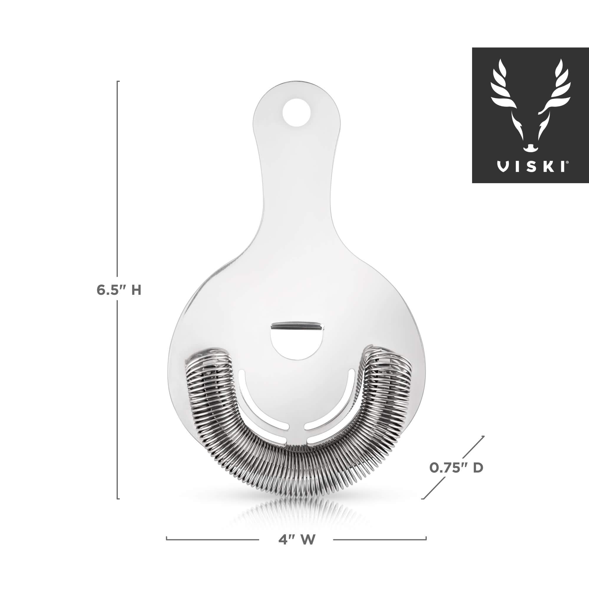 Viski Hawthorne and Bartending Strainer