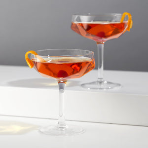 Viski Faceted Coupe Glasses set of 2