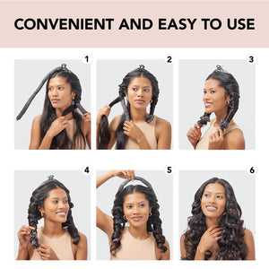 Kitsch Satin Heatless Hair Curler Set - Heatless Curlers for Heatless Curls Overnight
