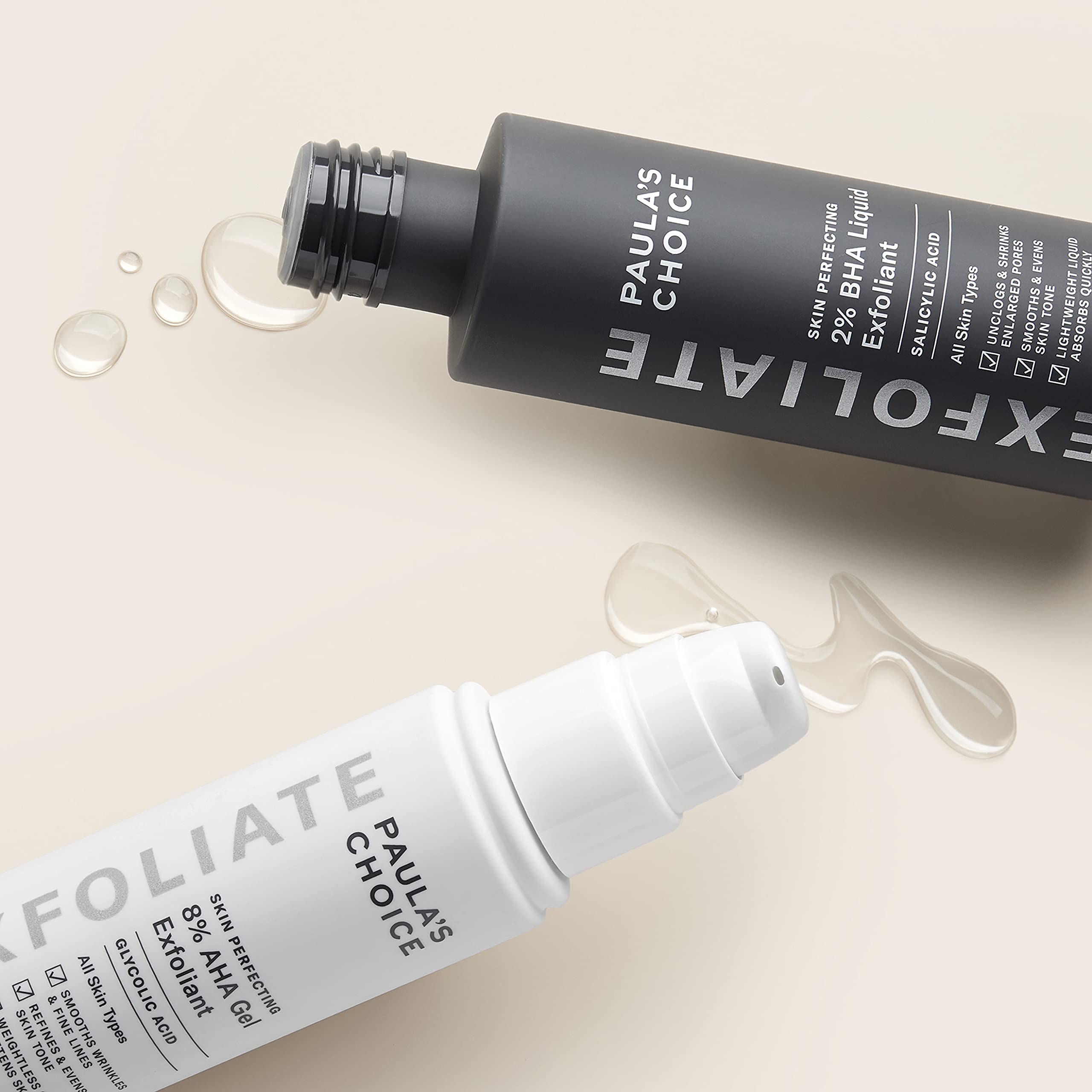 Paula's Choice SKIN PERFECTING 8% AHA Gel Exfoliant & 2% BHA Liquid Duo