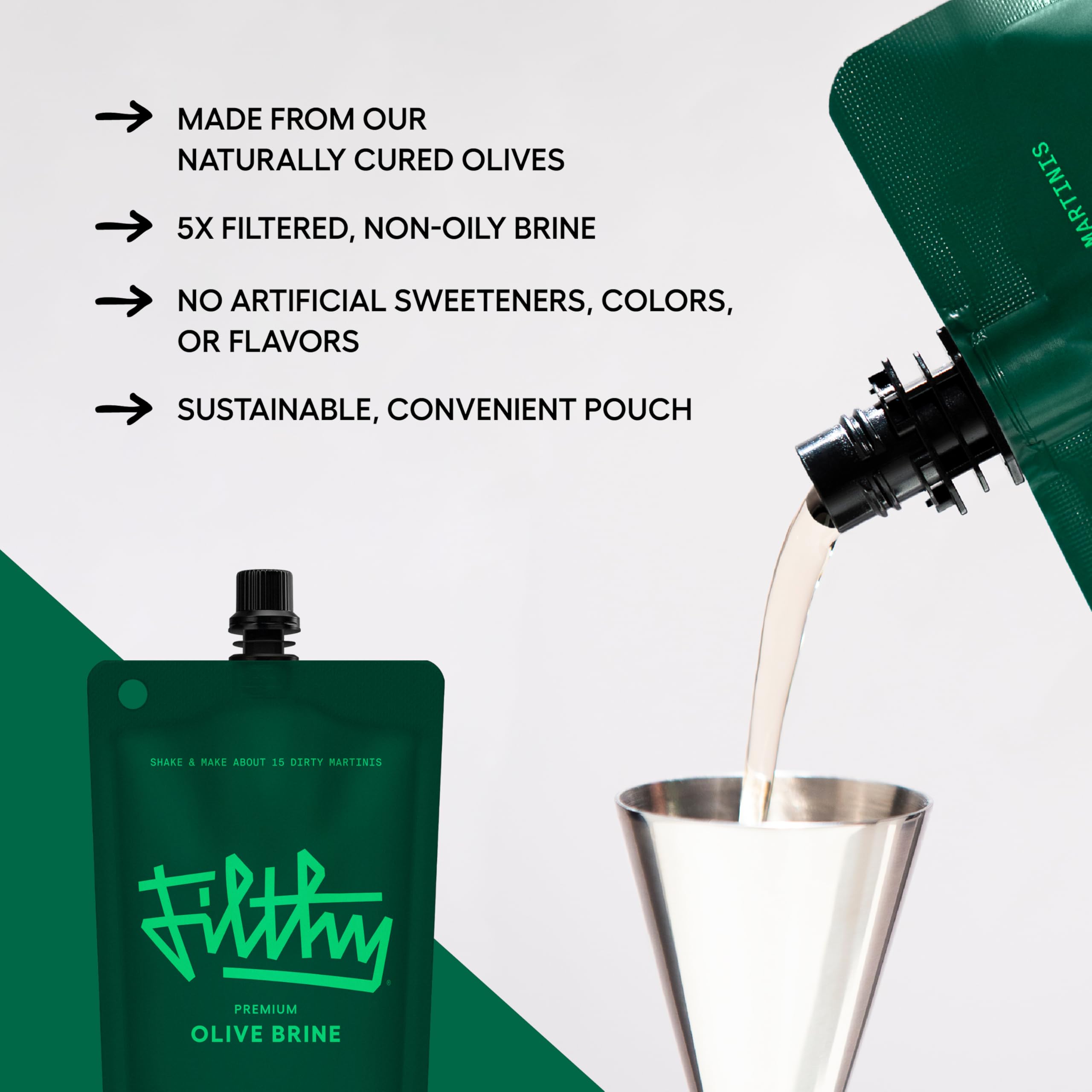Filthy Olive Brine, Premium Cocktail Mixer