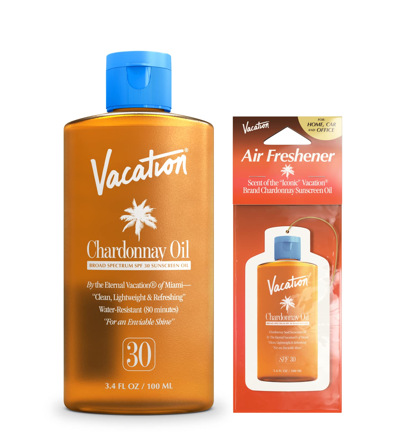 Vacation Chardonnay Oil SPF 30 & Air Freshener Bundle