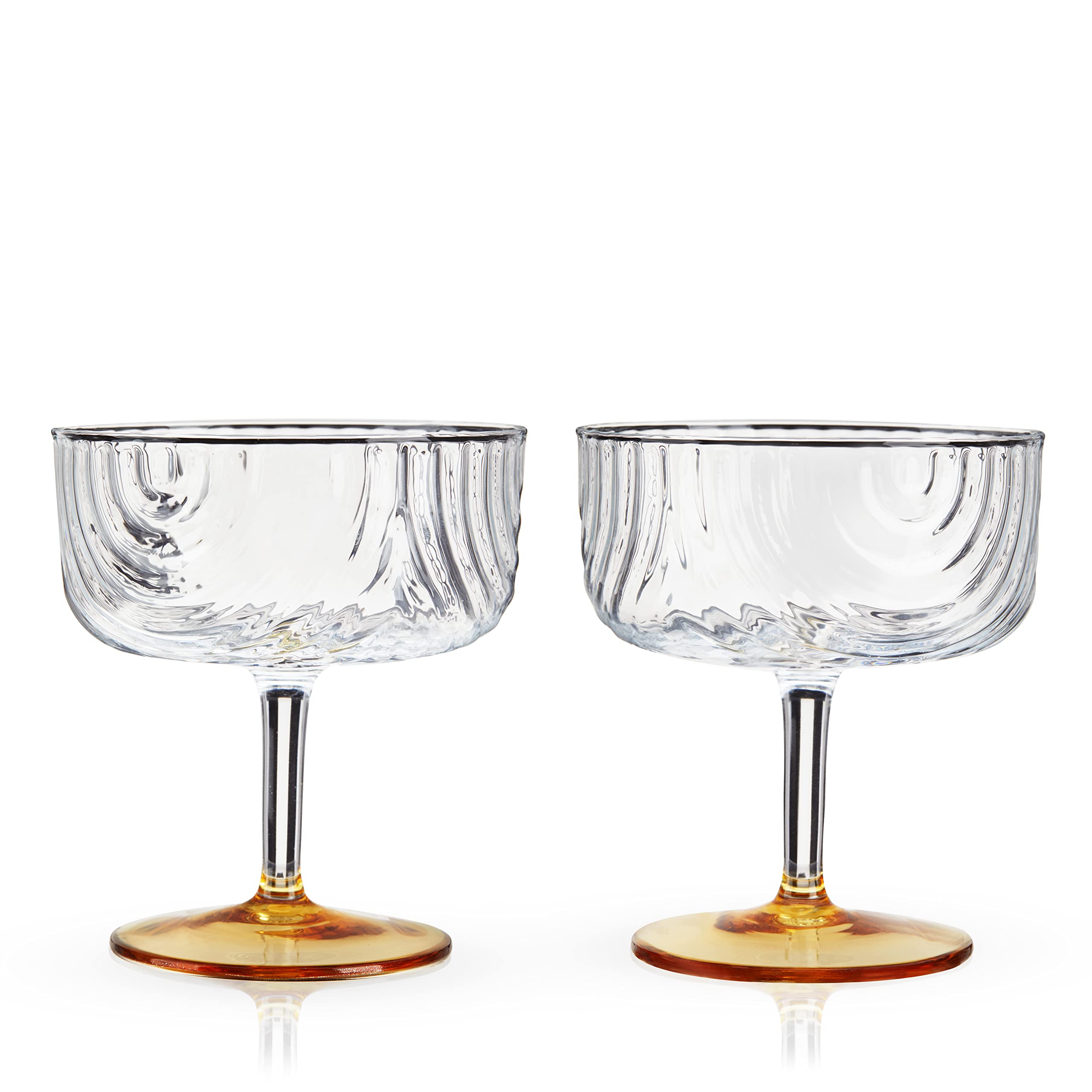 Viski Gatsby Coupes, Stemmed Cocktail Glasses Set of 2