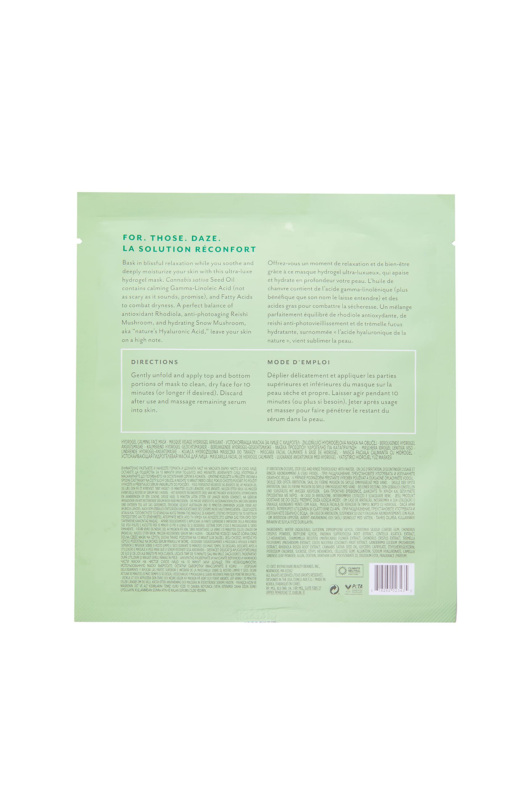 Patchology Chill Mode Hydrogel Face Mask