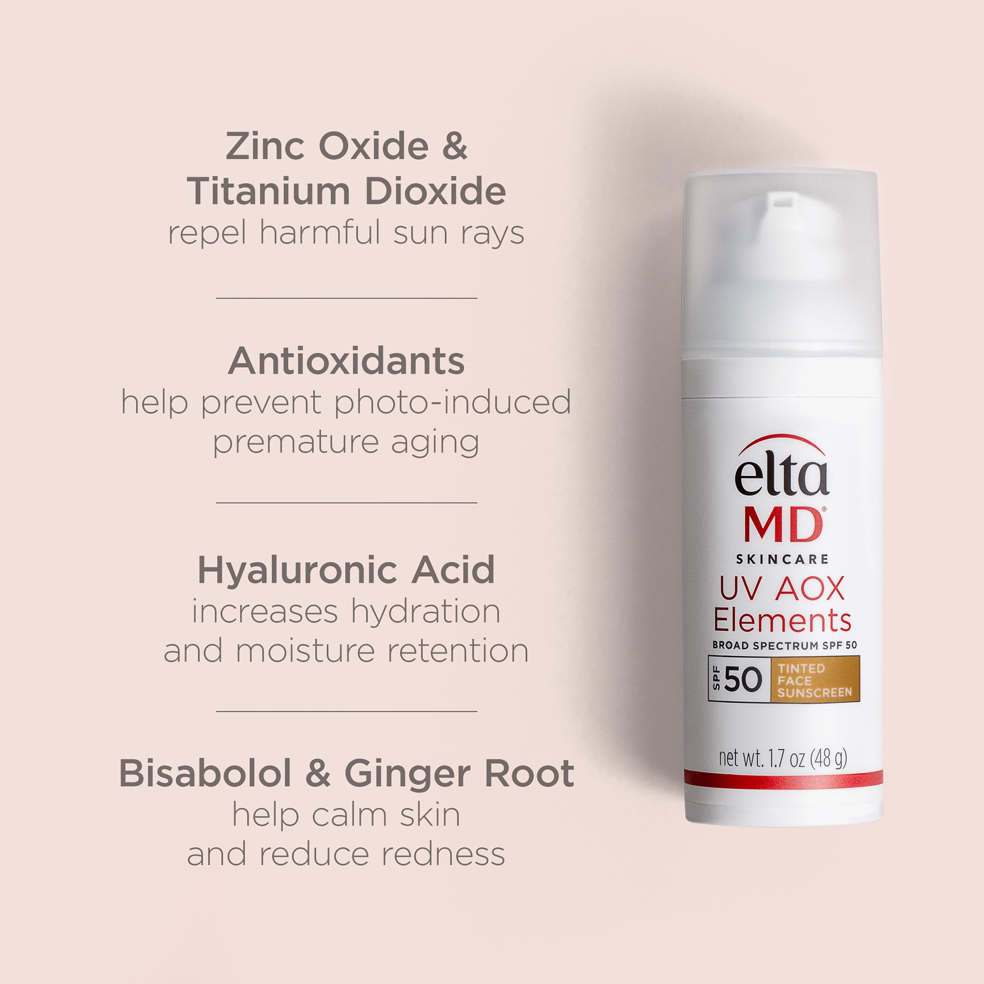 EltaMD UV AOX Elements Tinted Mineral Face Sunscreen Lotion